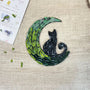 Cat on Crescent Moon Mosaic Kit