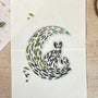 Cat on Crescent Moon Mosaic Kit