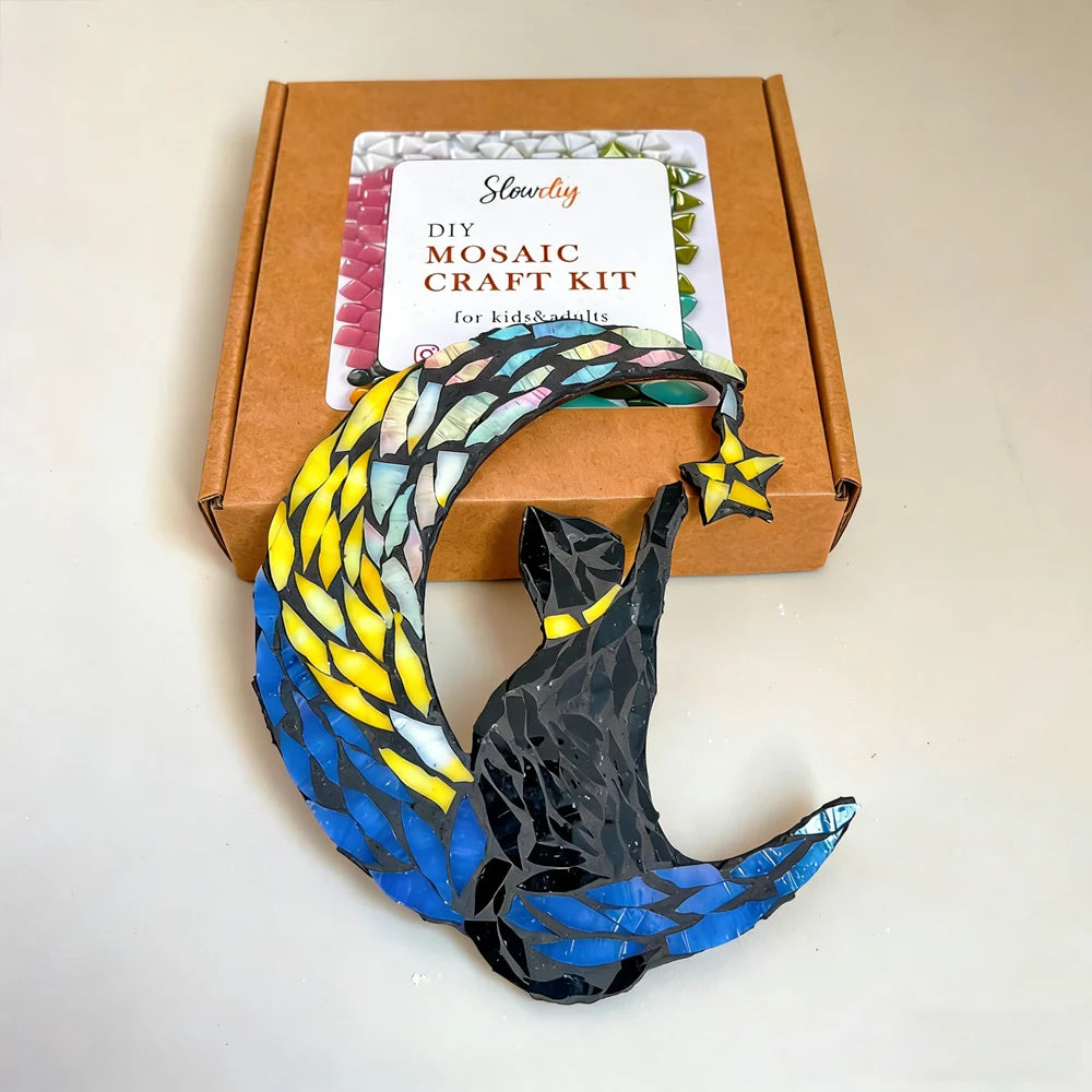 Cat on the Moon Glass Mosaic Art Kit