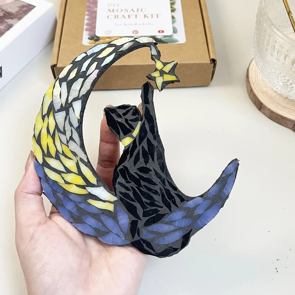 Cat on the Moon Glass Mosaic Art Kit