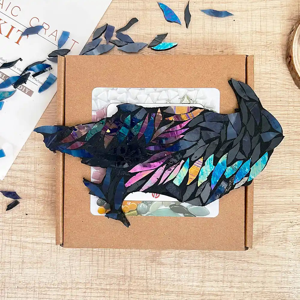 Dazzling Raven Glass Mosaic Kit