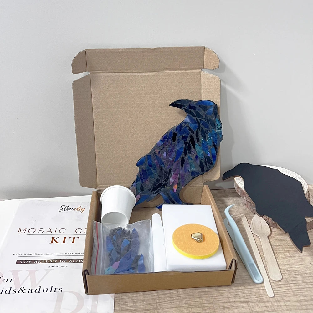 Dazzling Raven Glass Mosaic Kit