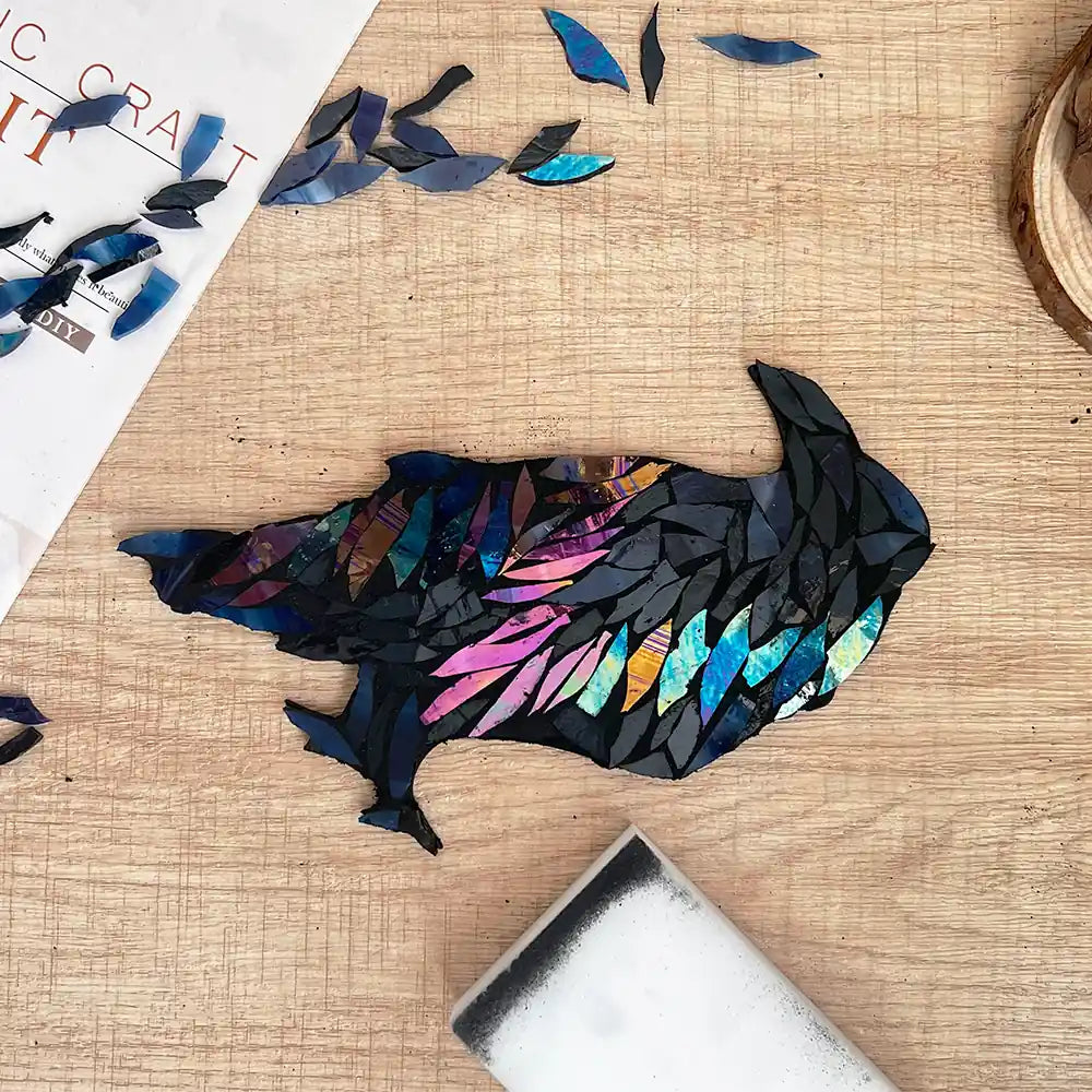 Dazzling Raven Glass Mosaic Kit