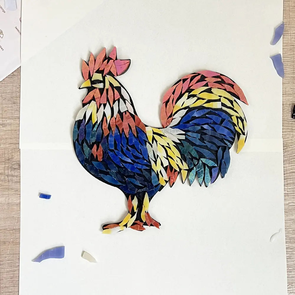 DIY Chicken Rooster Glass Mosaic Kit