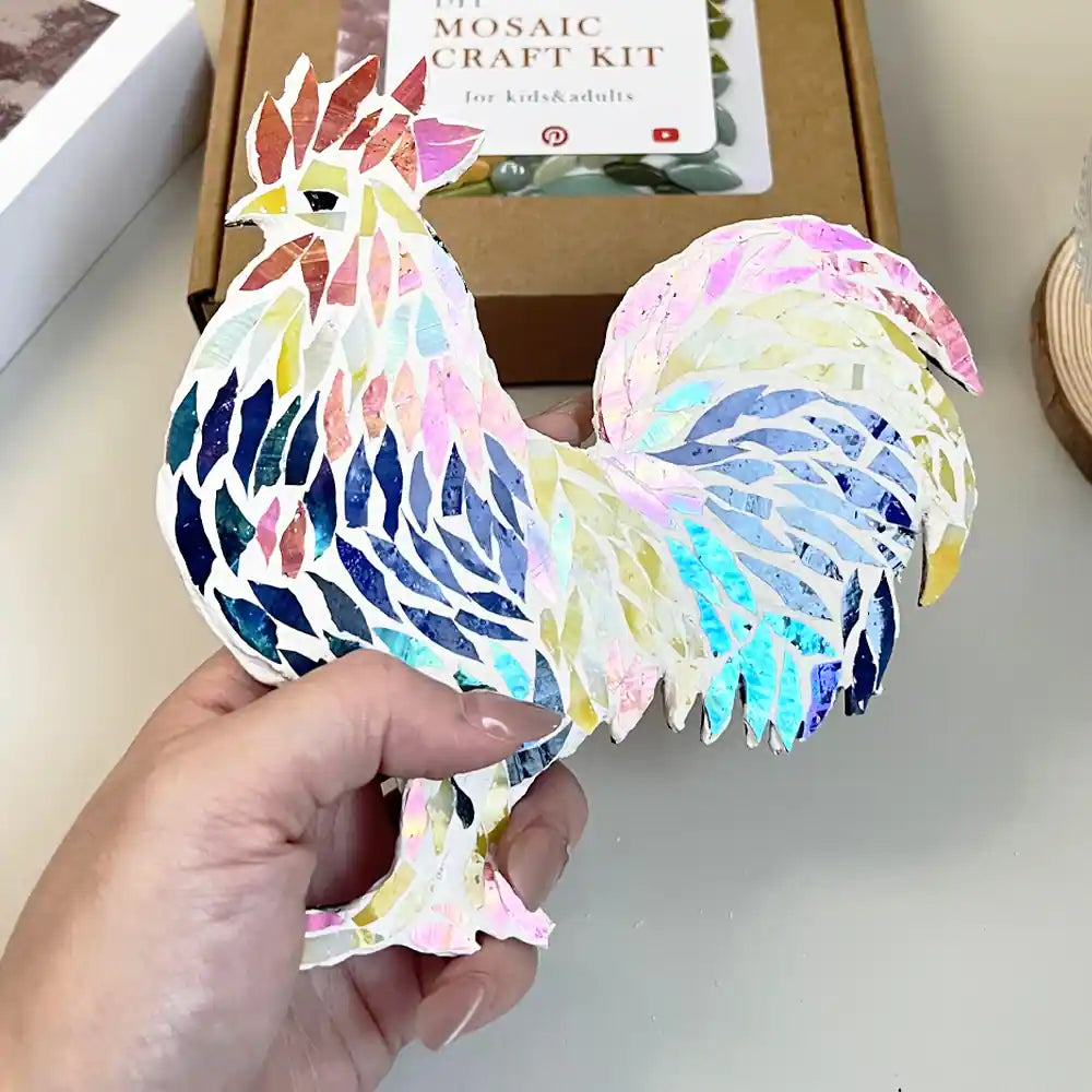 DIY Chicken Rooster Glass Mosaic Kit