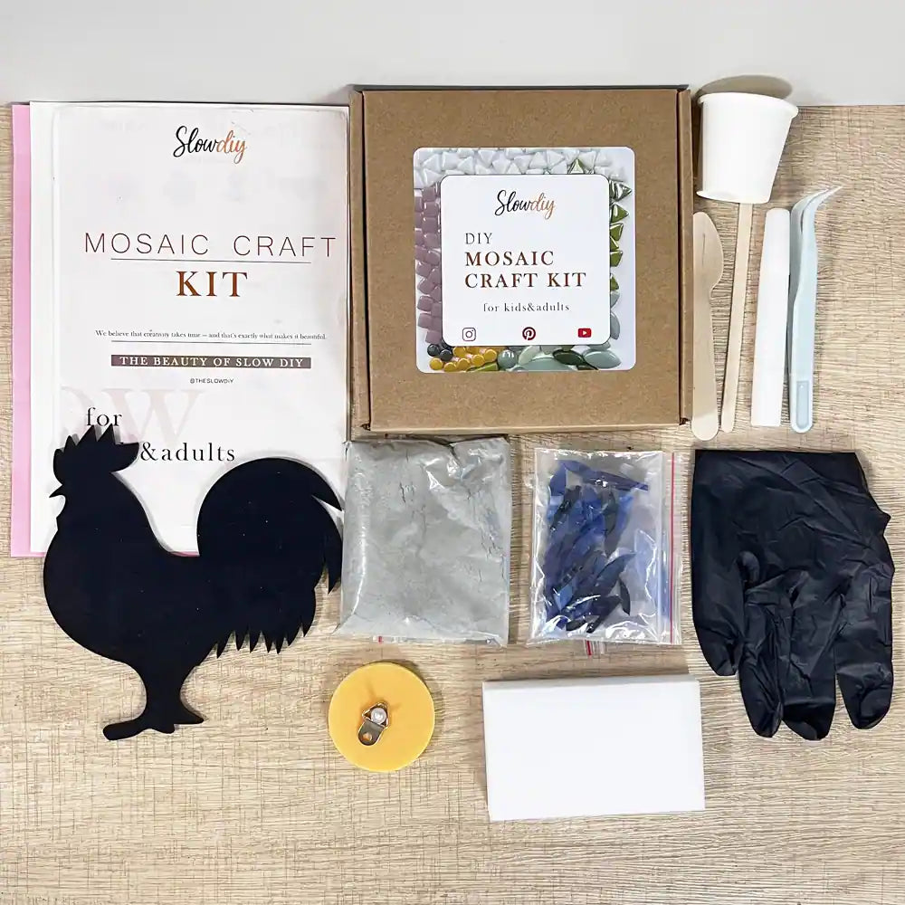 DIY Chicken Rooster Glass Mosaic Kit