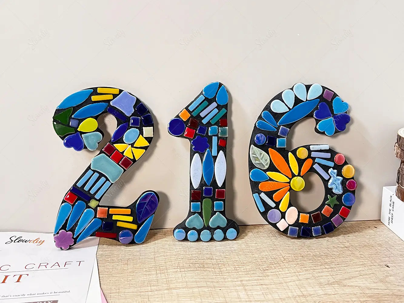 Mosaic House Number Art Kits Number 216