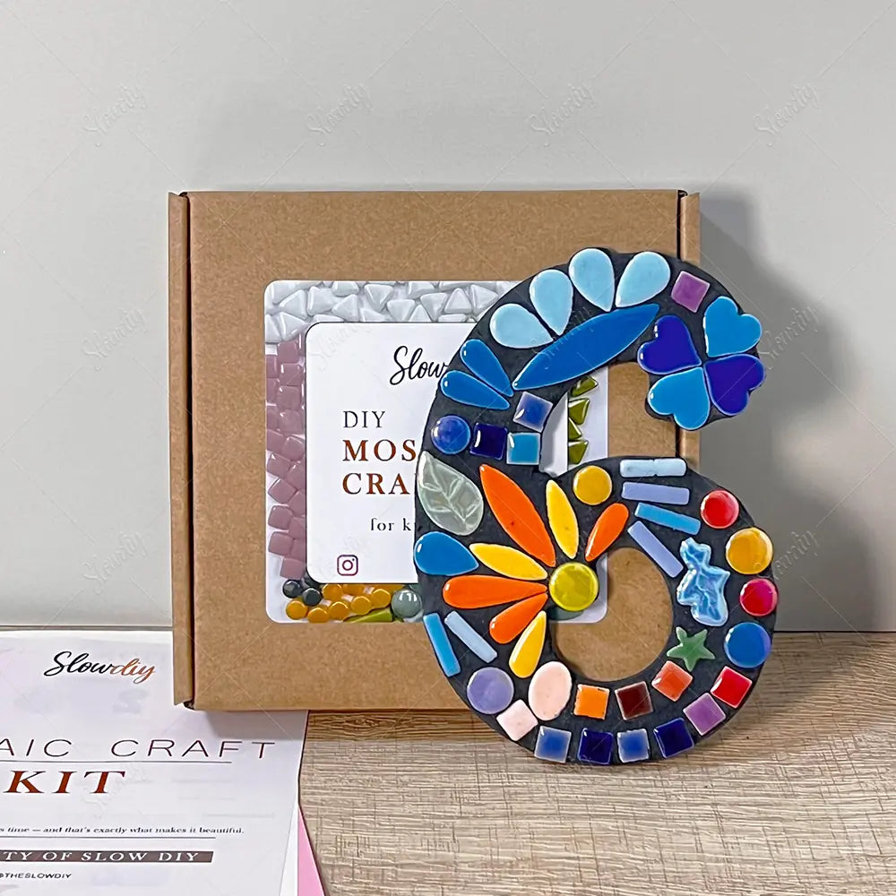 Mosaic House Number Art Kits Number 6